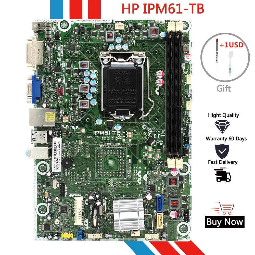 Mainboard for HP IPM61-TB IntelH61 LGA115X DDR3 712291-001