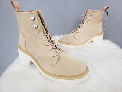 NEW SIZE 8.5 Sorel Hi-Line Heel Lace Up Waterproof Suede Ankle Boots Ceramic tan