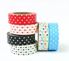 Darice Washi Tape DOTS Scrapbook Journal DIY Home Decor Mixed Media OPTIONS!