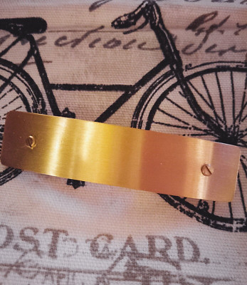 J.Crew Large Brushed Gold Signed Barrette w/ Screw Hardware Detail - Rare Find!