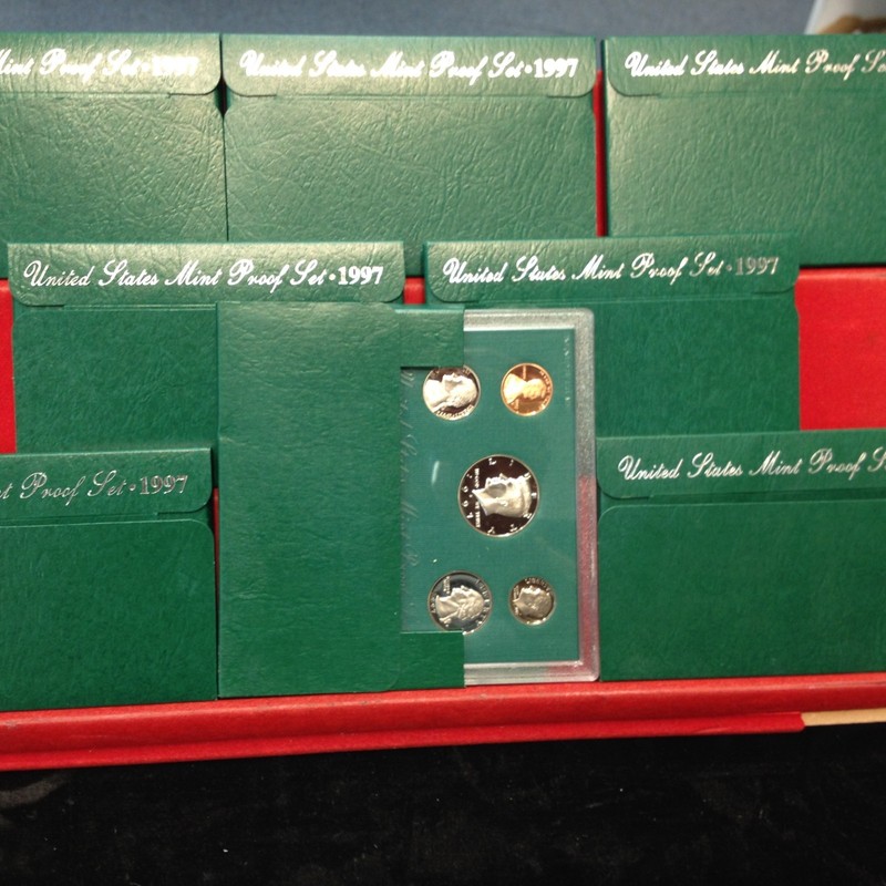 8 Set LOT of 1997-S U.S. Proof Sets ORIGINAL
