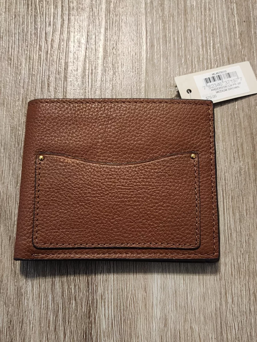 Fossil Anderson Medium Brown Pebbled Leather Men