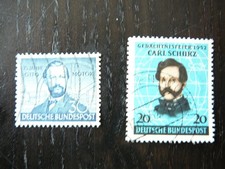 Personajes 1952 Mi.: 150 + 155 estampados