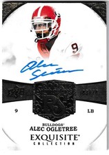 2013 Exquisite RC Auto /70 Alec Ogletree Georgia Bulldogs Los Angeles Rams #117