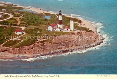 Long Island City Aerial View of Montauk Point Lighthouse 