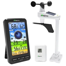 Wireless WiFi Weather Station Anemometer with Solar Wind Speed/Direction, and...