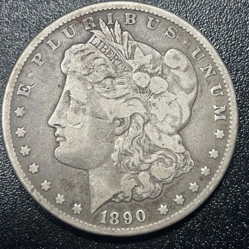 1890-CC Morgan Silver Dollar $1 Carson City VF Very Fine Details