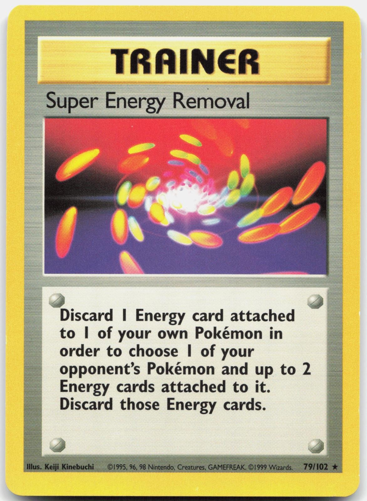 Super Energy Removal 79/102 Rare Base Set Unlimited Pokemon Near Mint