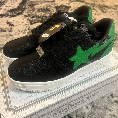 A Bathing Ape Bape Sta x Gunna Slatt Low Sneakers Black / Green Size 10 Men s
