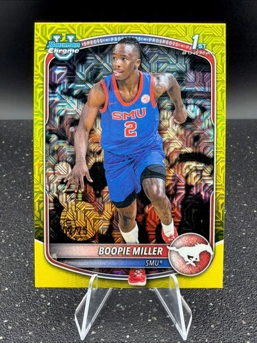 2025 Bowman Mega Box Basketball Yellow Mojo Refractor Boopie Miller #BCP-72