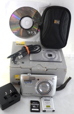 Nikon CoolPix S3700 Dig. Cam. 20.1mp 8x Zoom Battery Charger SD Case Box Camera
