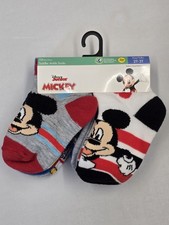 NEW Disney Mickey Mouse Friends Toddlers' Ankle Socks 10ct Pack Size 2T-3T O