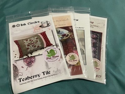 Cross Stitch Charts, Ink Circles/Pansy Patch/Needle Bling/Stitchy Prose, Used