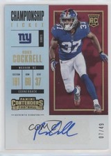 2017 Panini Contenders Championship Ticket 7/49 Ross Cockrell #204 Auto a0s