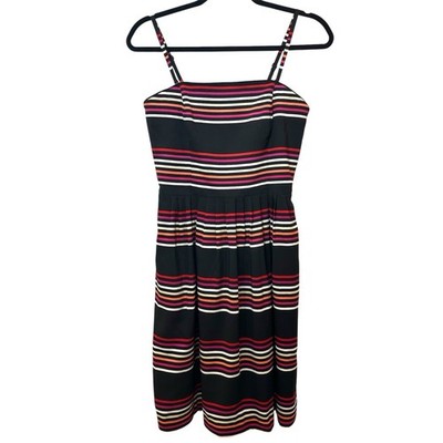 WHBM | White House Black Market Striped Dress Size 4 Removable Straps Multicolor