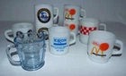 9 Vintage Fire King Mixed Milk Glass Mugs McDonalds Philadelphia Navy Shipyard
