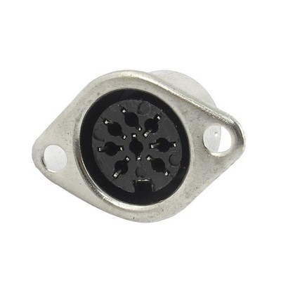 Panel Mount 8Pin DIN Audio Circular Connector Chassis Socket