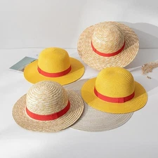 Anime Luffy Straw Hat for Men and Women, Cartoon Cosplay Caps, Summer Sunshade H