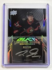 25-26 UD SPX UPDATE 23-24 BLACK LUSTROUS ROOKIE AUTO RIDLY GREIG 12/199