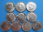 Ten 40% Silver Kennedy Halves