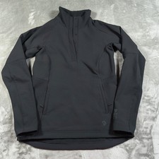 Mountain Hardwear Sweatshirt Womans Small Black Quarter Snap Fleece Pullover