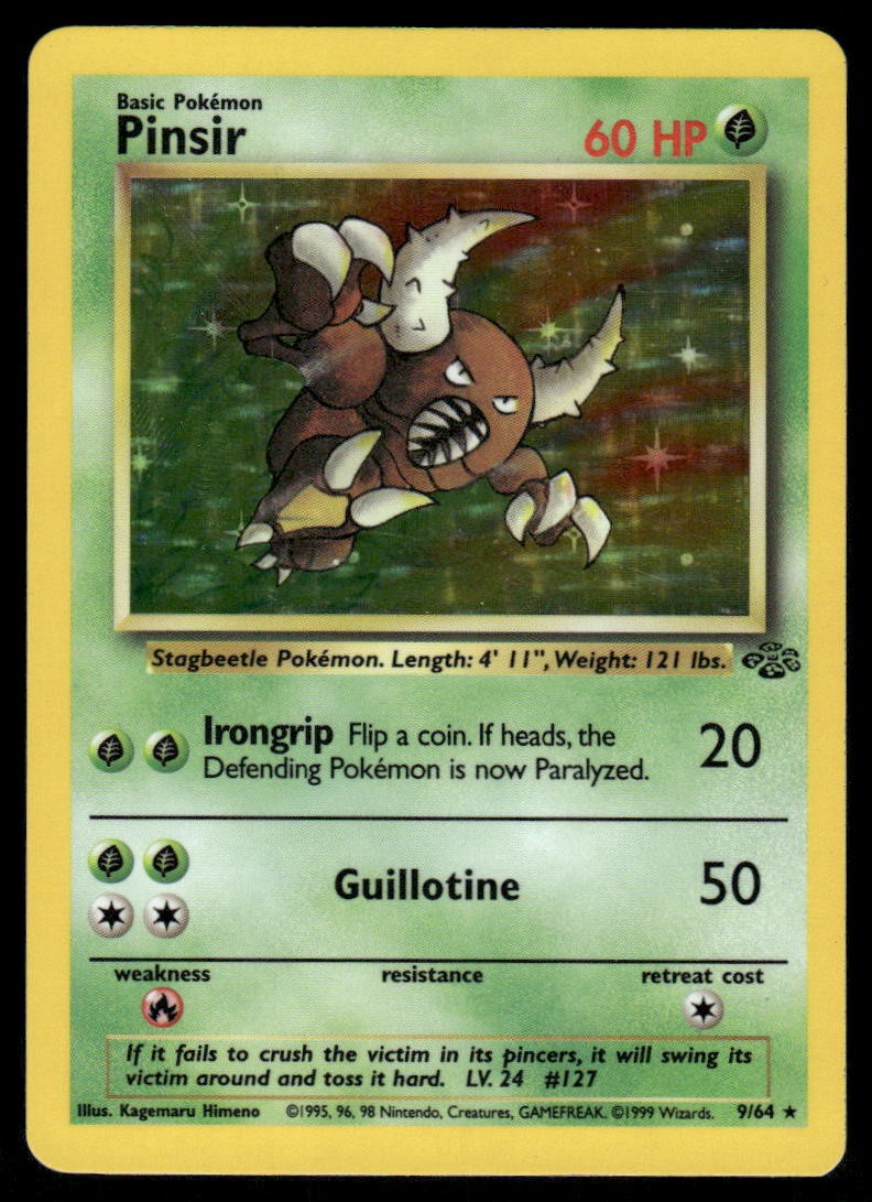 Pinsir 9/64 Jungle Holo Rare NM EBAY LIVE MONDAY