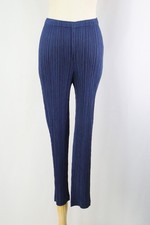 PLEATS PLEASE Blue Cropped Pants ISSEY MIYAKE 166 6053