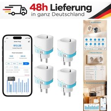 Meross MINI Smart Steckdose 16A mit Strommessung WLAN Alexa 4er