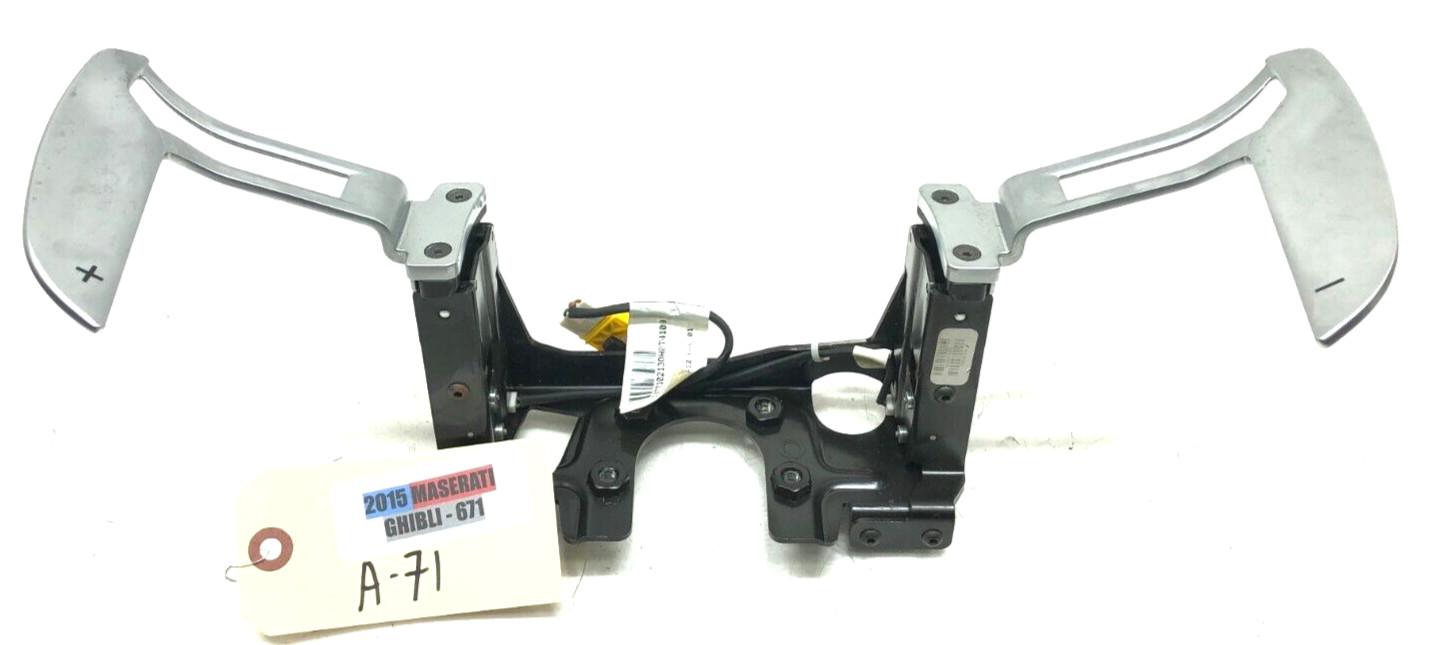 2014-2017 MASERATI GHIBLI QUATTROPORTE STEERING WHEEL SHIFTER PADDLES OEM.