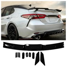 For 2018-2024 Toyota Camry Gloss Black Jdm Trd Style Highkick Trunk Spoiler Wing