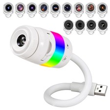 2-in-1 Galaxy Projector Night Light with 13 Films Mini USB Projector Xmas Gifts