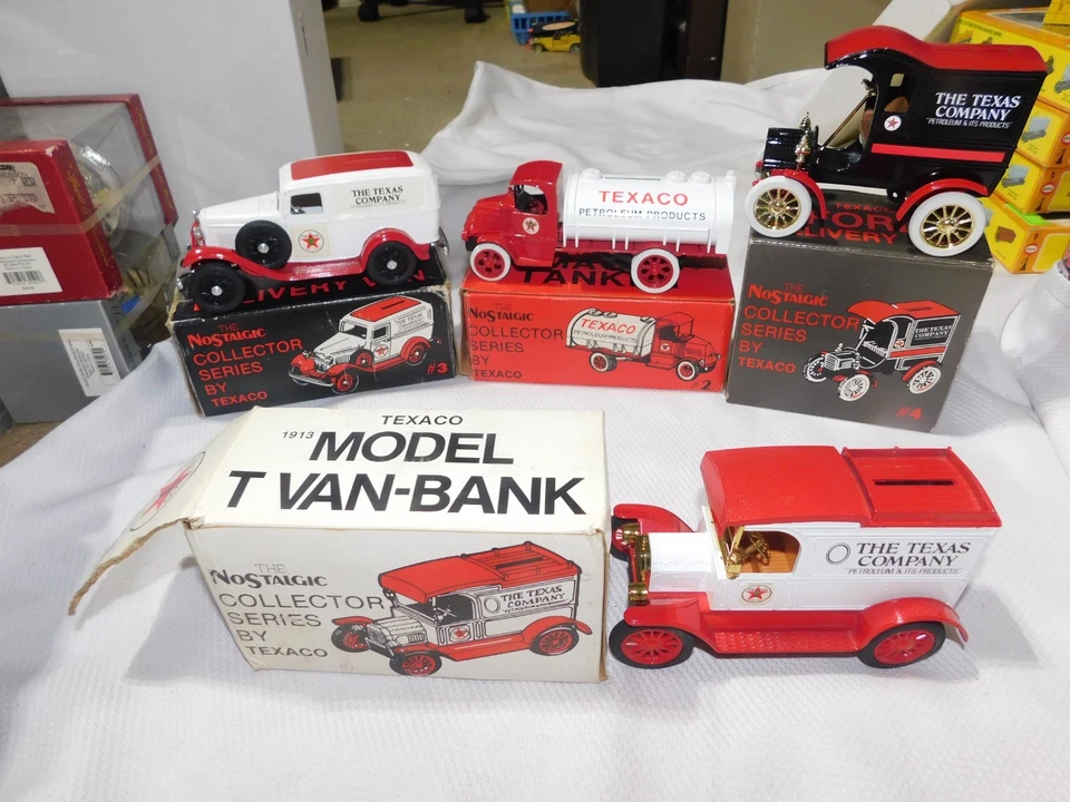 Texaco Mack Tanker MODEL T FORD Ertl Nostalgic Collector Series SET 1 2 3 4 - Image 2 of 4