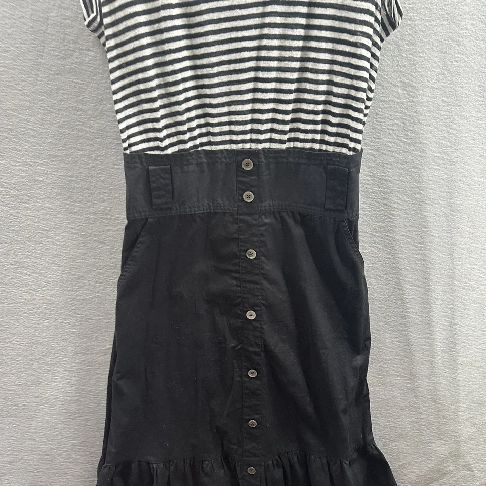 Veronica Beard Jeans Linen Blend Dress Womens S Stripe Maxi Skirt Quiet Luxury - Image 4 of 4