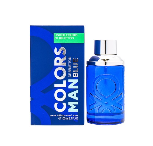 Colors De Benetton Blue 3.4 oz EDT Cologne for Men New In Box