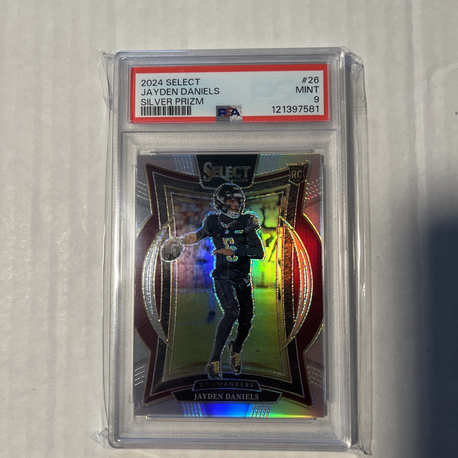 2024 Panini Select - Concourse Jayden Daniels #26 Silver Prizm (RC) PSA 9