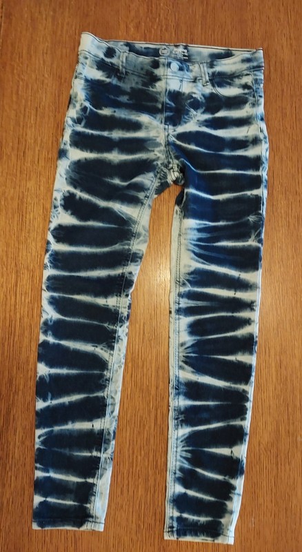 Wonder Nation Girls XL/XG (14-16) Denim Jegging Pants Tie Dye Blue White