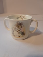 Royal Albert Beatrix Potter Hunca Munca Double Handled Mug Cup 1986 Bone China
