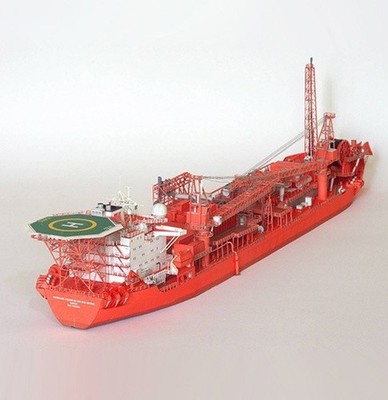 Tanker Ship Model Kit 1:400, Norwegian FPSO Papercraft, Advanced DIY Build