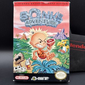 Bonk's Adventure Nintendo NES Game Box and Manual (ripped) Tested Working