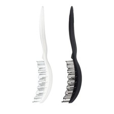  2Pcs Professional Ribs Comb Curving Comb Moist Women Nylon Plastic Massage Hair