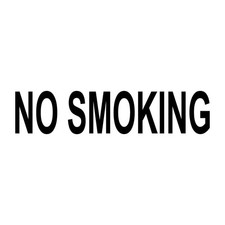 No Smoking Text Decal Sticker Black Die Cut Vinyl