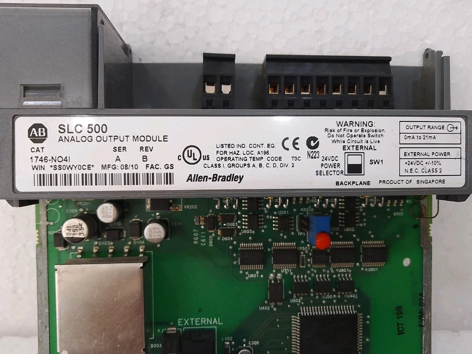 ALLEN BRADLEY 1746-NO4I Slc500 módulo de salida analógica FedEx-Dhl Express D... - Imagen 3 de 4