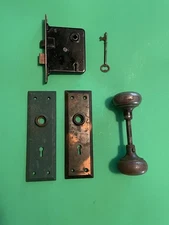 1900’s Cast Iron Body SK 1066 Antique Interior Mortise Lock With Key