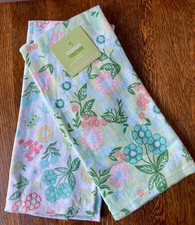 Set of 2 - Spring Flowers - Dual Purpose Cotton Terry Kitchen Towels