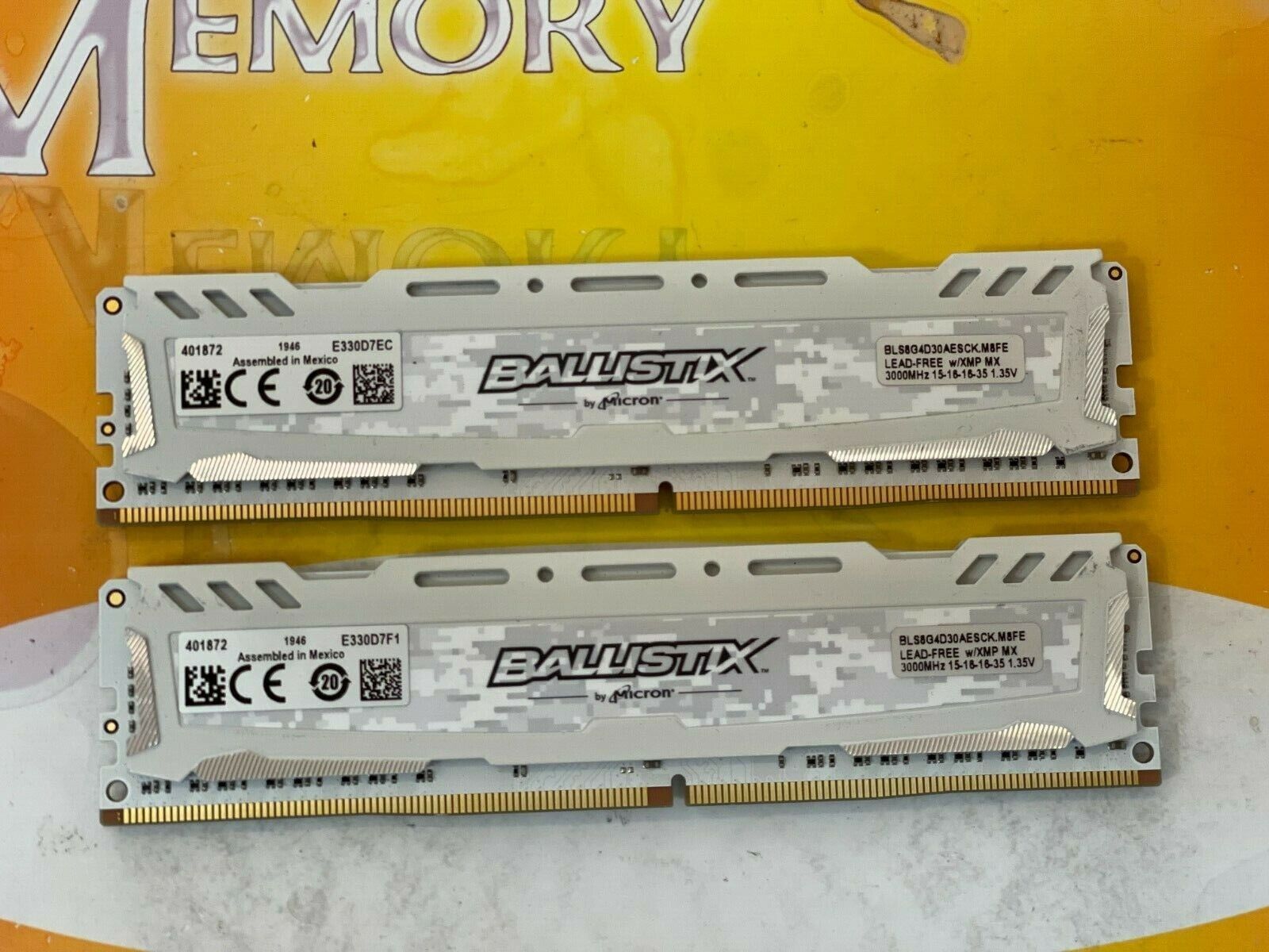 PC4-24000 16GB (2x 8GB) DDR4 3000 MHz NON ECC Desktop MEMORY BLS8G4D30AESCK.M8FE