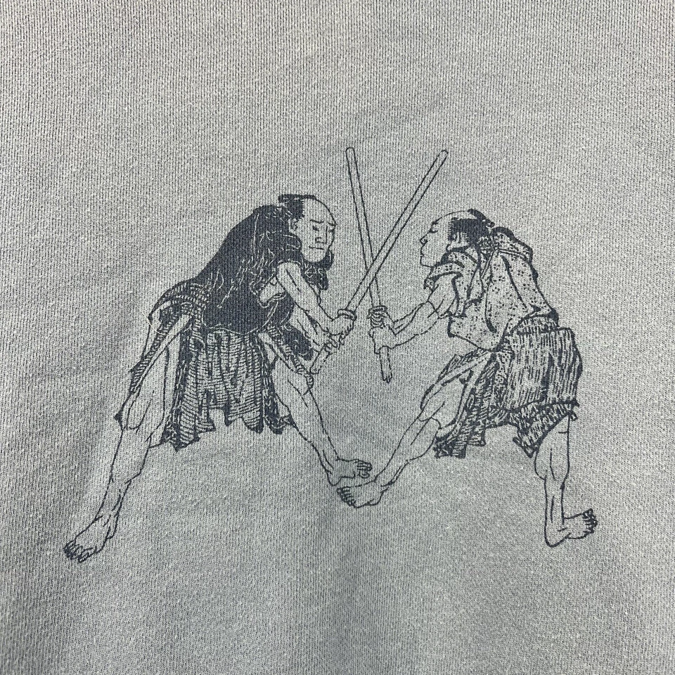 Sudadera Uniqlo Gráfica Hokusai Manga Larga Cuello Redondo Azul Polvoriento Para Mujer Talla XS Foto 3 de 4