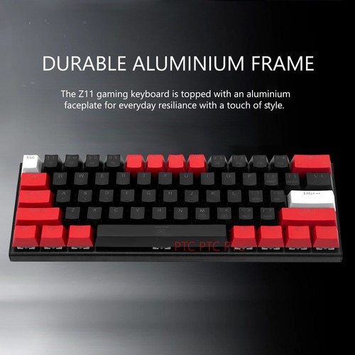 60% Compact Wired Mechanical Gaming Keyboard 61 Key LED Backlit Red/ Blue switch - Picture 2 of 28