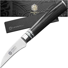 Kessaku 2.75" Tourne Bird Beak Paring Knife - Ronin Series - HC Stainless Steel