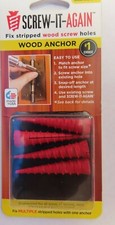 Screw-It-Again #2 to #16 Thread x 2 In. Red Plastic Wood Anchor #SIA-4pk  NEW