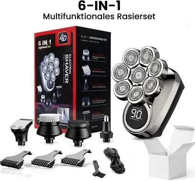 NEW Skull Shaver Platinum PRO Electric Razor 6-in-1 Multifunction Cordless Gifts